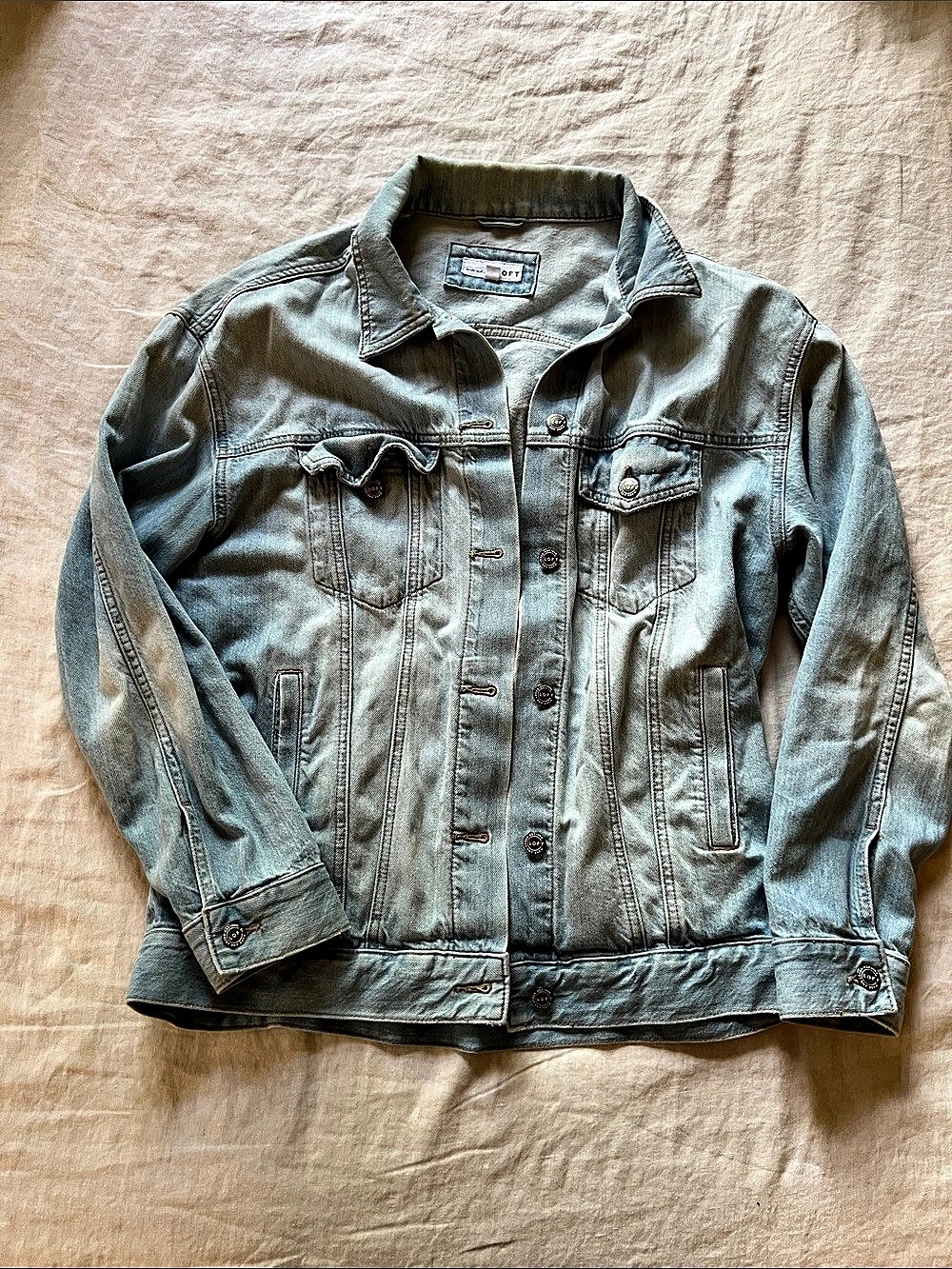 LOFT Denim Jacket Oversized Blue Size Small
